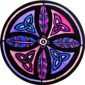 Celtic Leaf and Triskeles Mauve