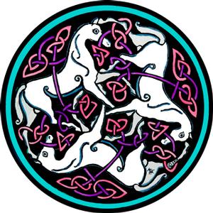 Pictish Horses Pink