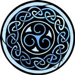 Celtic Breton Triskeles Blue