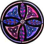 Celtic Leaf and Triskeles Mauve