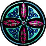 Celtic Leaf and Triskeles Pink